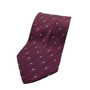 Roberto Villini Couture Men's 100% Silk Neck Tie 61"L x 4"W Red/Black/Gold